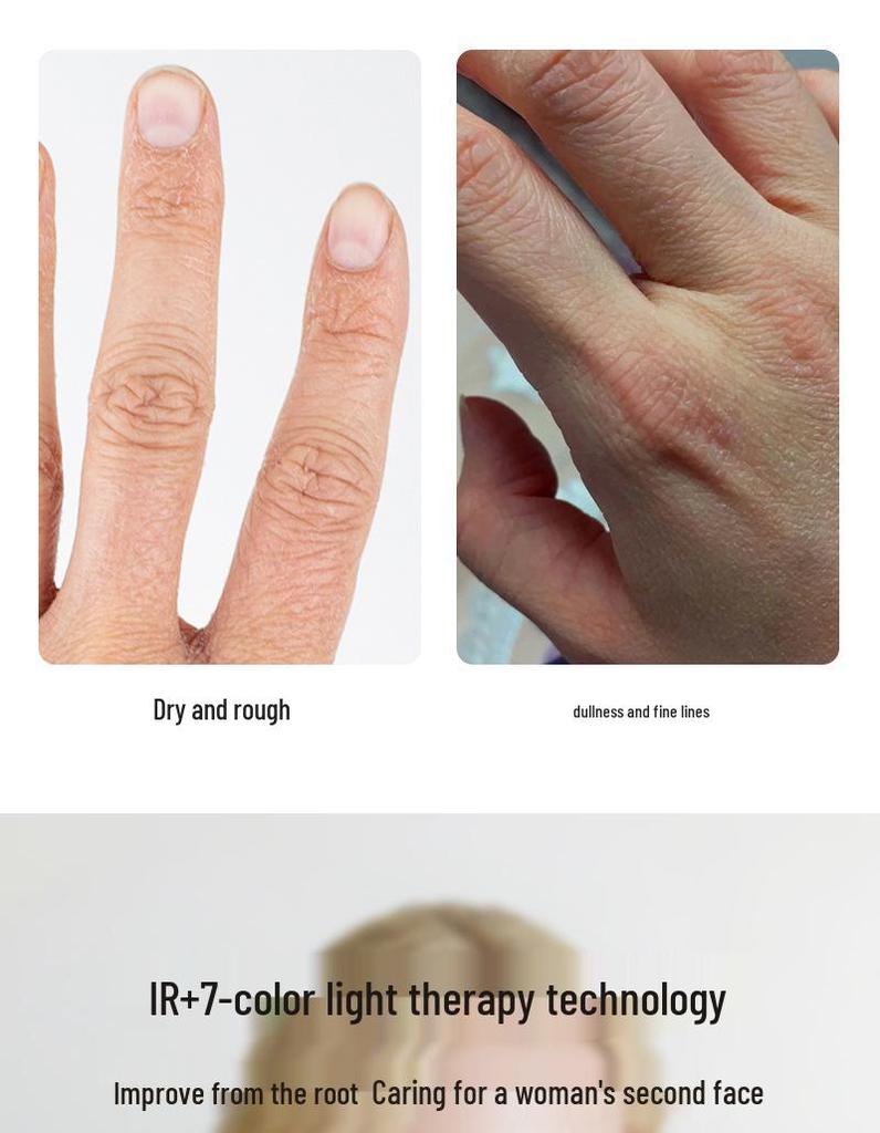 LED Silicone Handheld Beauty Device for Skin Rejuvenation with Colored Light Therapy 2025 - Phototherapy Household Spectrometer.