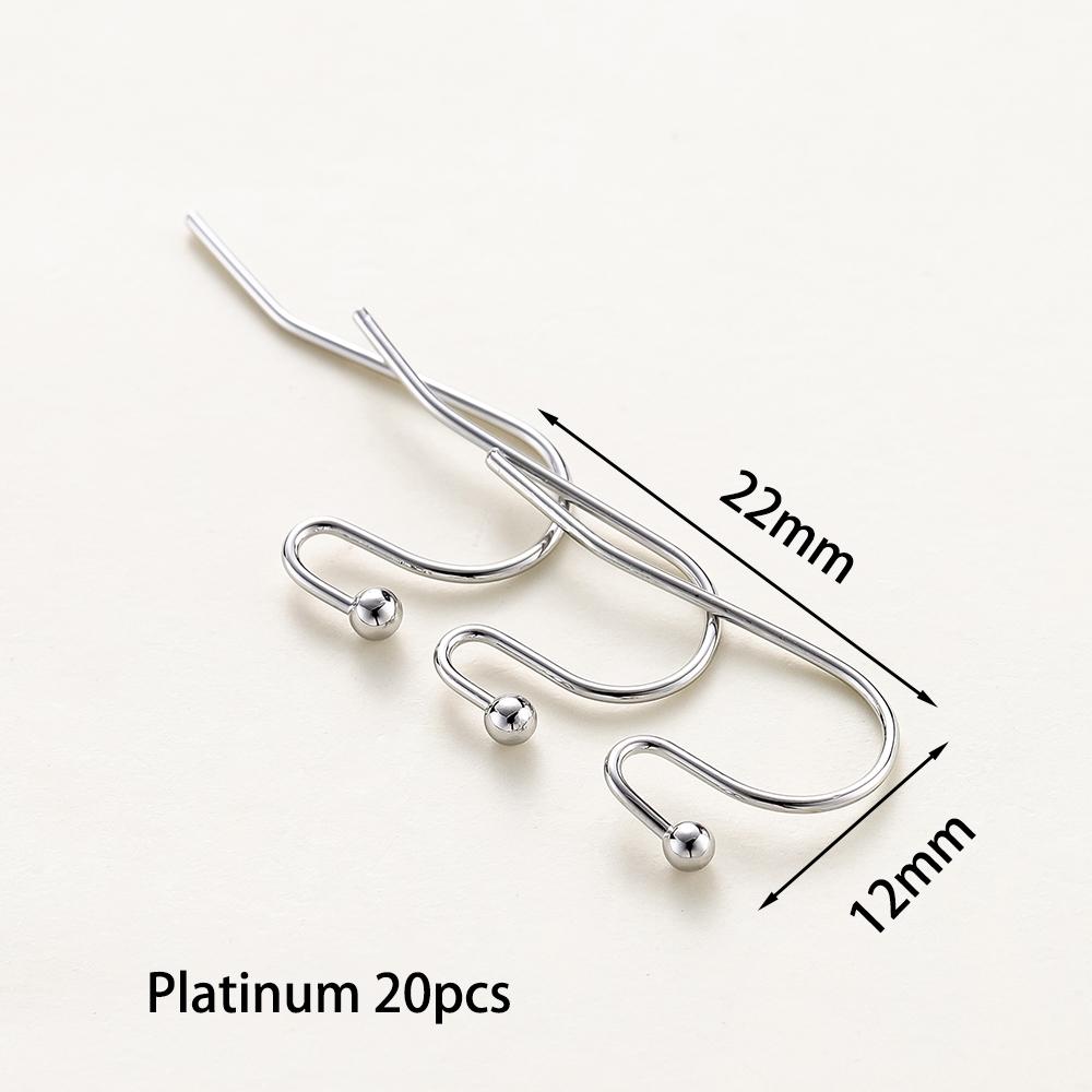 20 Stück/Los 6 Stile 14K 18K Vergoldete Ohrhaken mit Ohrbügel Ohrhaken Ohrringverschlüsse Zubehör für DIY Schmuckherstellung