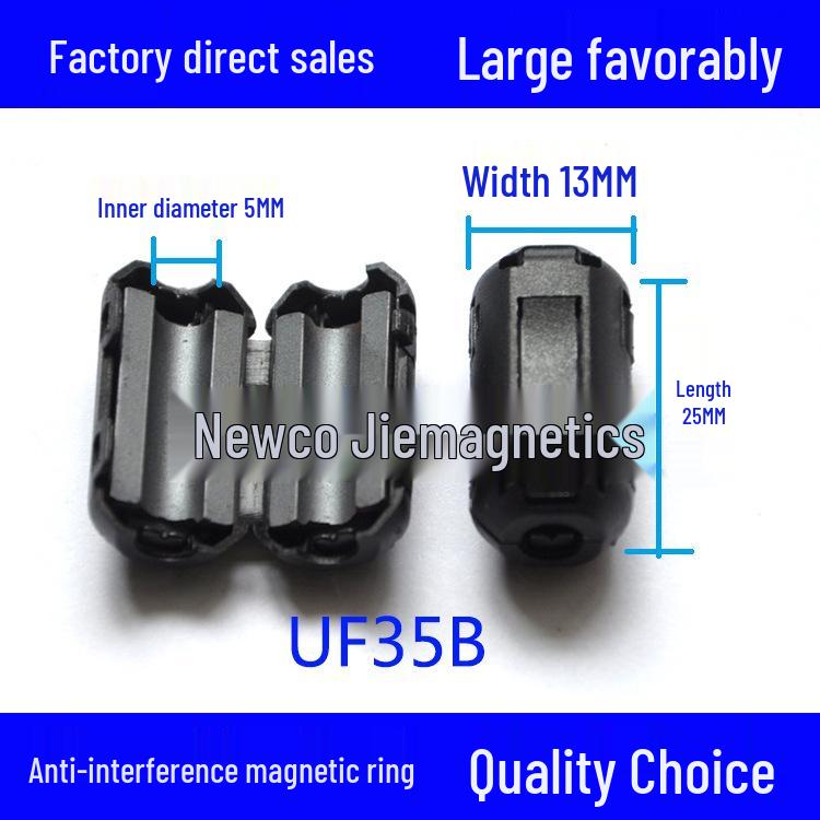 Anti-Interference Magnetic Ring Ferrite Core Snap-On EMC Nickel-Zinc Shield Filter