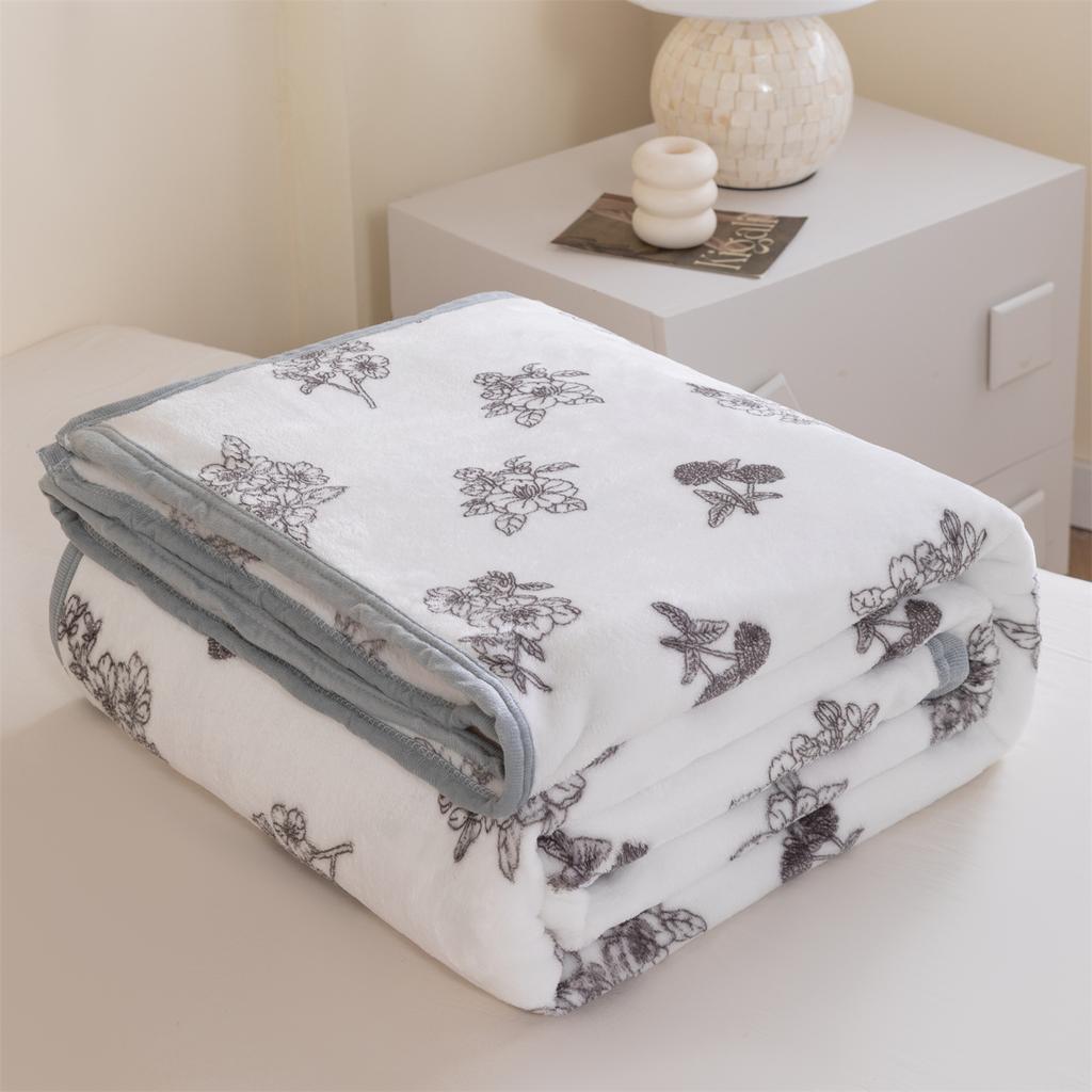 Cartoon Pattern Thick Flannel Blanket Lightweight Warm Nap Throw Blanket for Sofa All Season Cozy Soft Plush Bedspread Bed Sheet