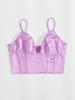 Satin Tank Top Solid Halter Crop Tops Women Summer Adjustable Shoulder Strap Camis Backless Camisole Casual Tube Female Sleeveless Cropped Vest