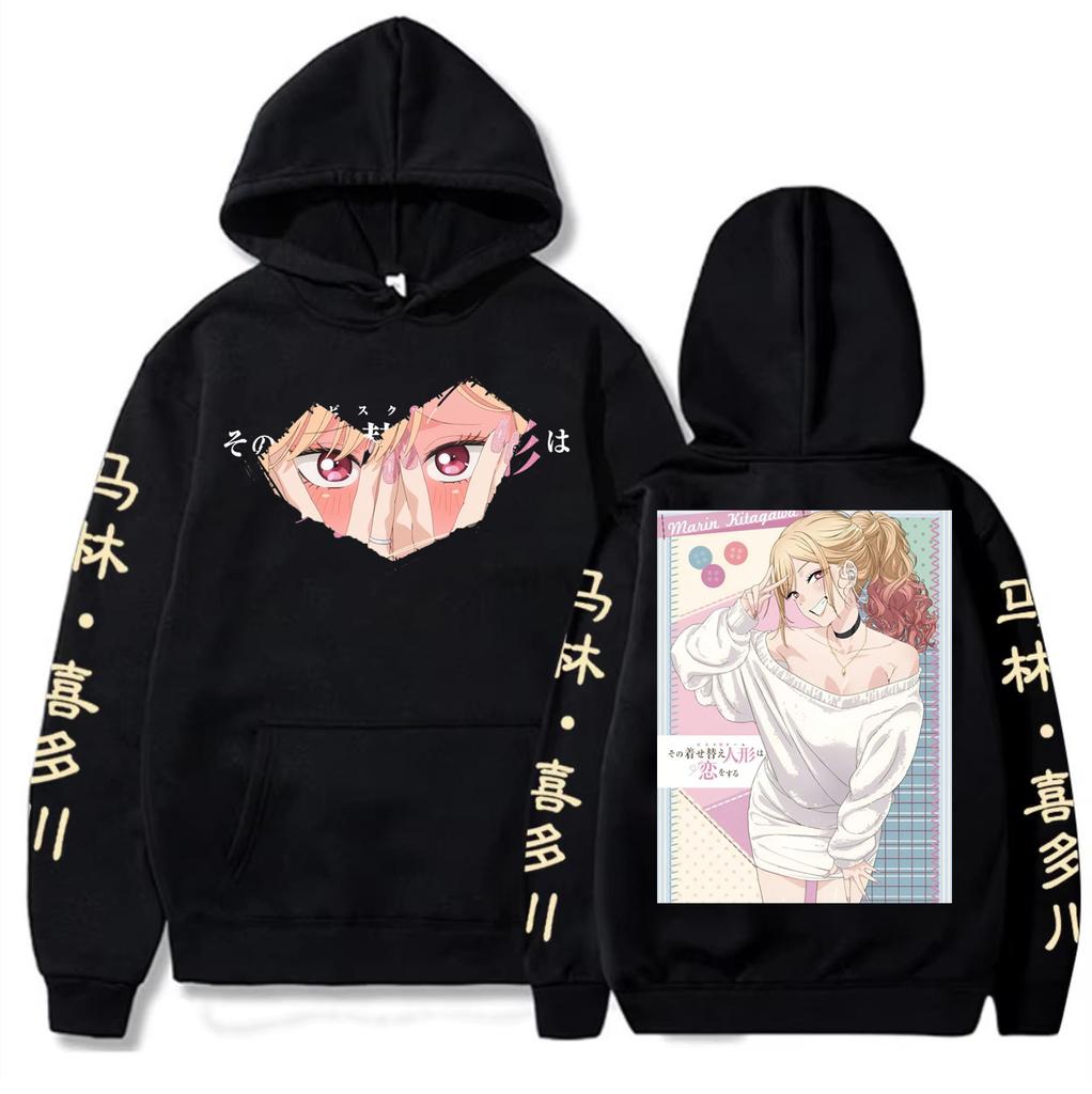 Felpe da Donna con Cappuccio Grafica Carina Anime My Dress Up Darling Felpe Harajuku