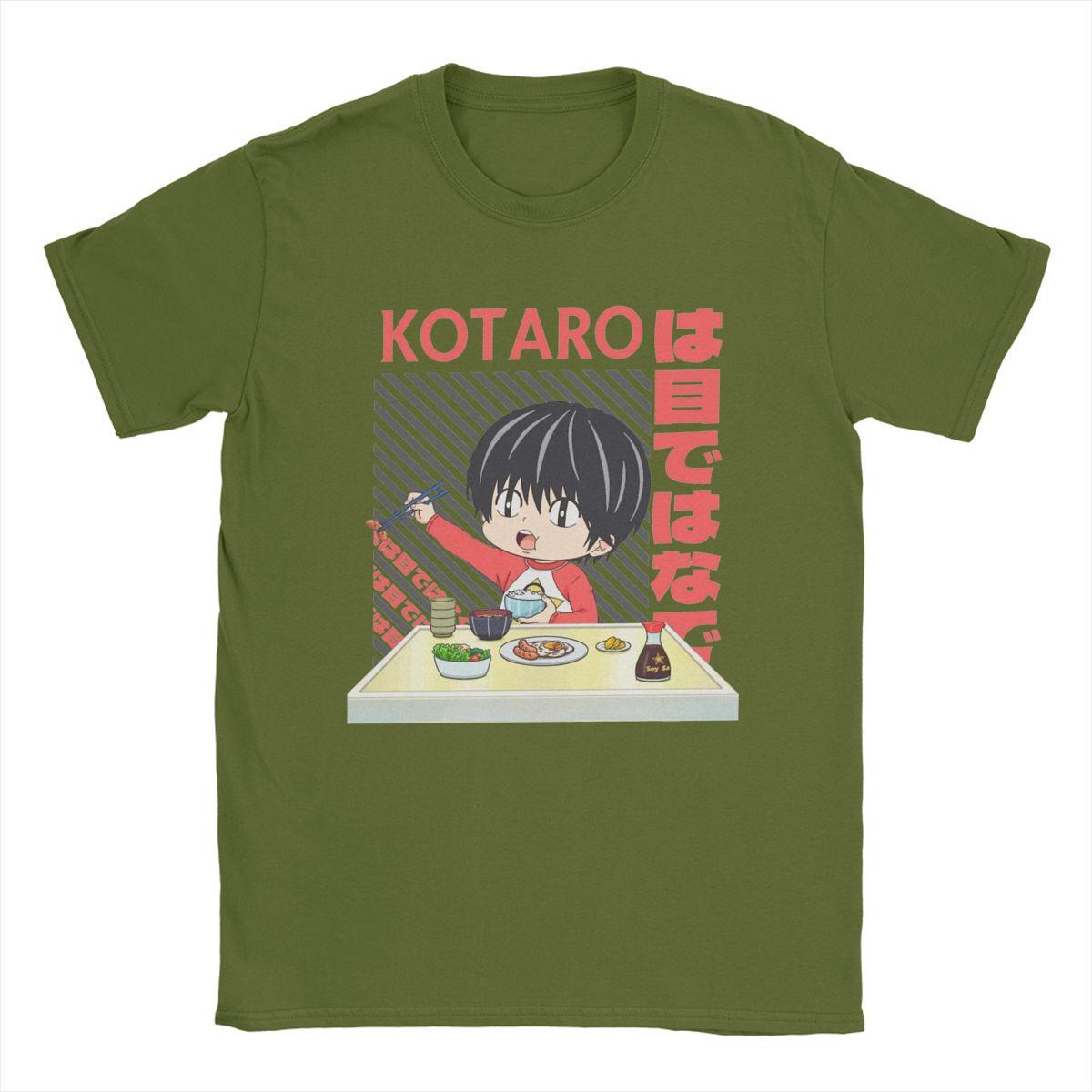 

Kotaro Lives Alone T Shirts for Men Cotton Novelty T-Shirts Crew Neck Anime Tee Shirt Short Sleeve Tops Summer 4XL