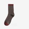Mens Socks Solid Color Autumn Winter Middle Tube Socks Men Male Wool Cashmere Thermal Solid Color Black Gray Elastic Long Socks