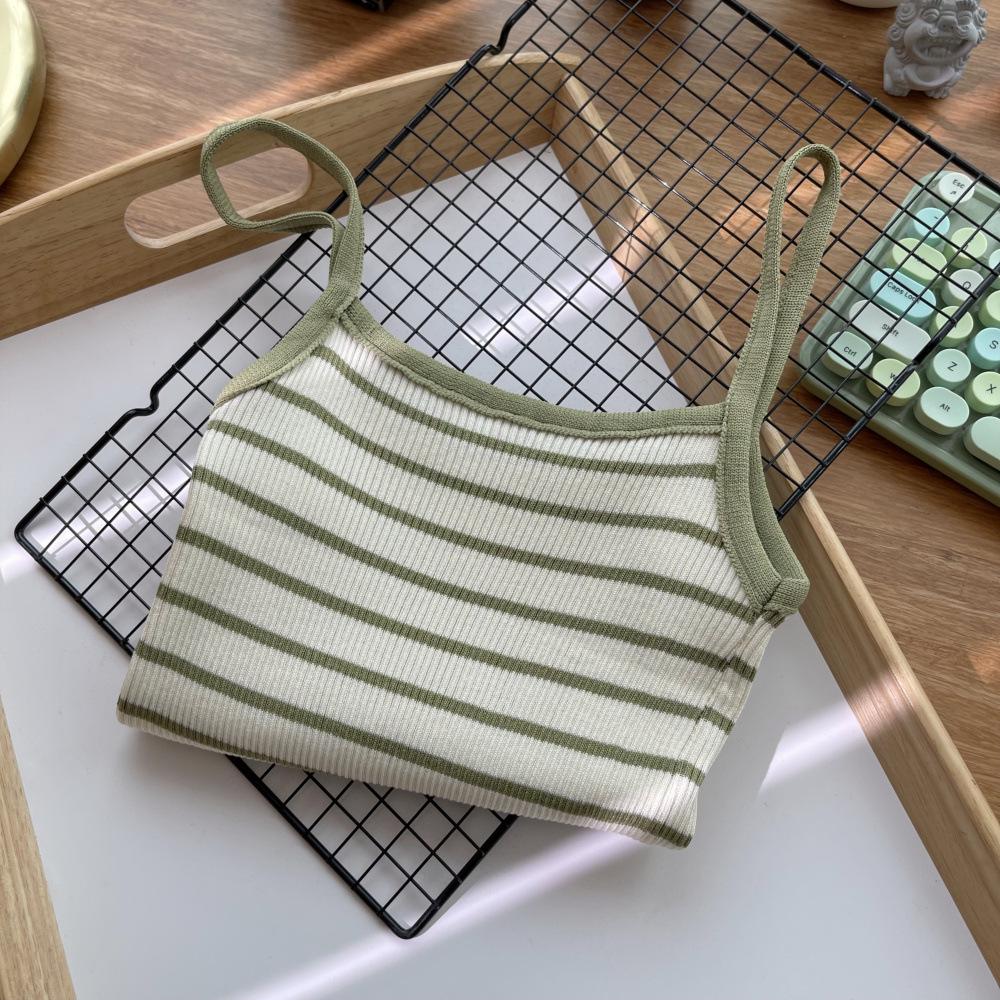 Damski Prążkowany Dzianinowy Top na Ramiączkach: Seksowna, wyszczuplająca, bezrękawnikowa letnia bielizna wewnętrzna w dużych rozmiarach