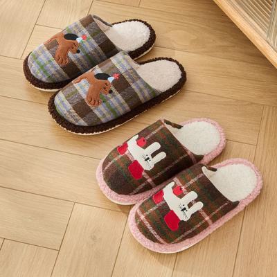Winter Women Home Slippers Plush Warm Flat Slides Breathable Soft Non-slip Slippers Indoor Outdoor Men Casual Slippers