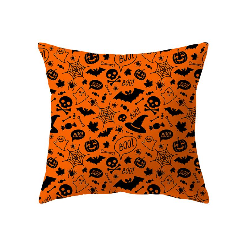Devil Pumpkin Throw Pillow Cover Halloween Theme Throw Pillow Cover Sofa Chair Bed Cushion Cover Home Decor