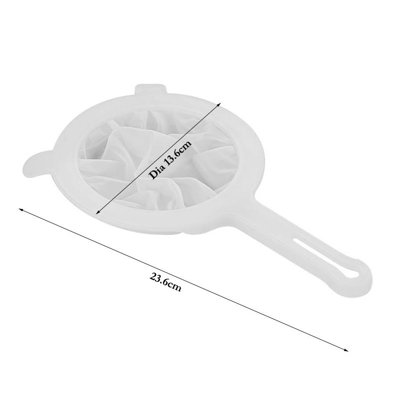 200 Mesh Kitchen Filter Fine Mesh Strainer Sieve Nylon Filter Spoon Plastic Soy Milk Juice Yogurt Food Strainer Kitchen Utensils