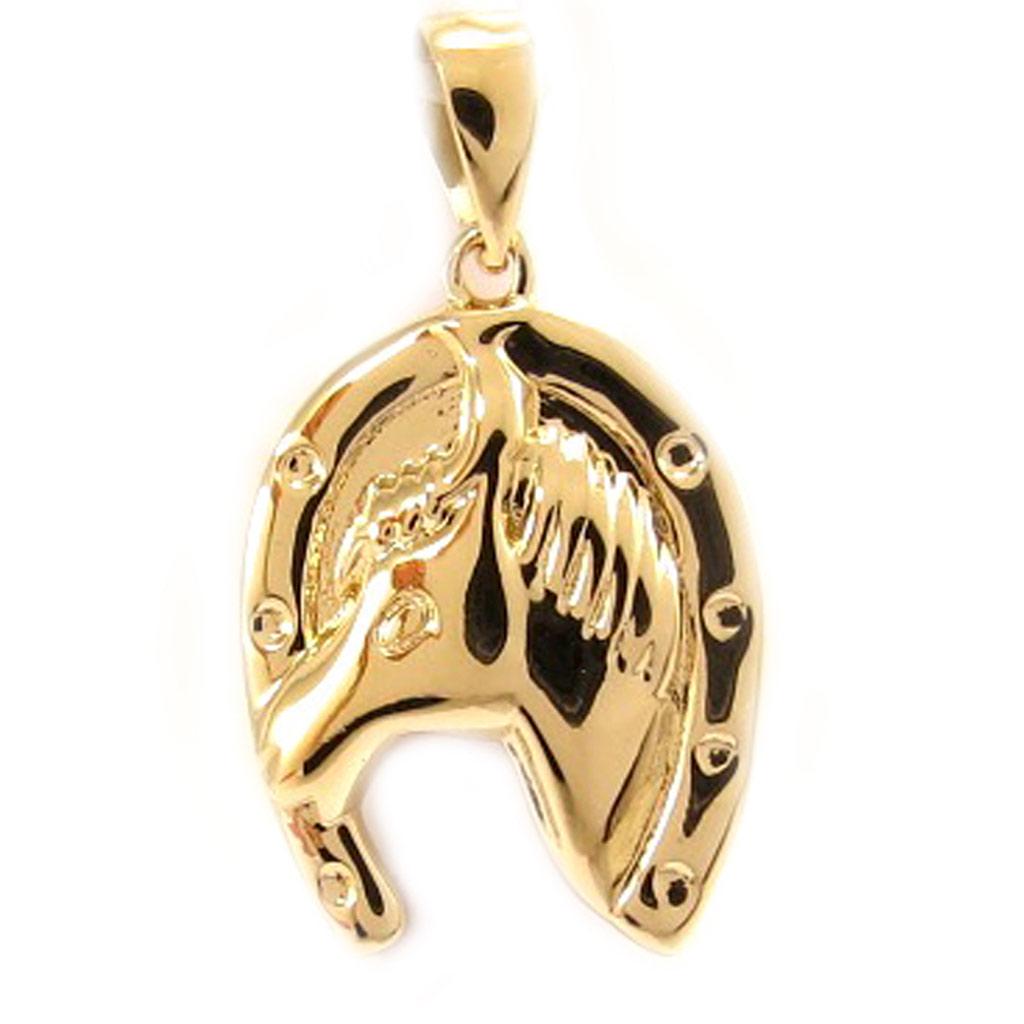 Les Trésors De Lily [L4390] - Pozłacany wisiorek „Podkowa” - 20x15 mm