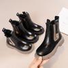 Girls' Martin Boots Autumn and Winter New Children's Boots British Style Big Children's Short Boots Girls' Stylish Leather Boots