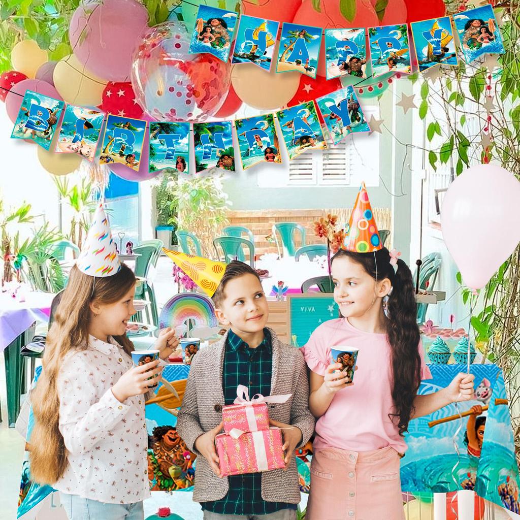 86pcs Cartoon Party Tableware Set, Cartoon Birthday Party Decorations Tableware Packs Includ Cartoon Banners Tablecloth Plates Cups Napkins etc