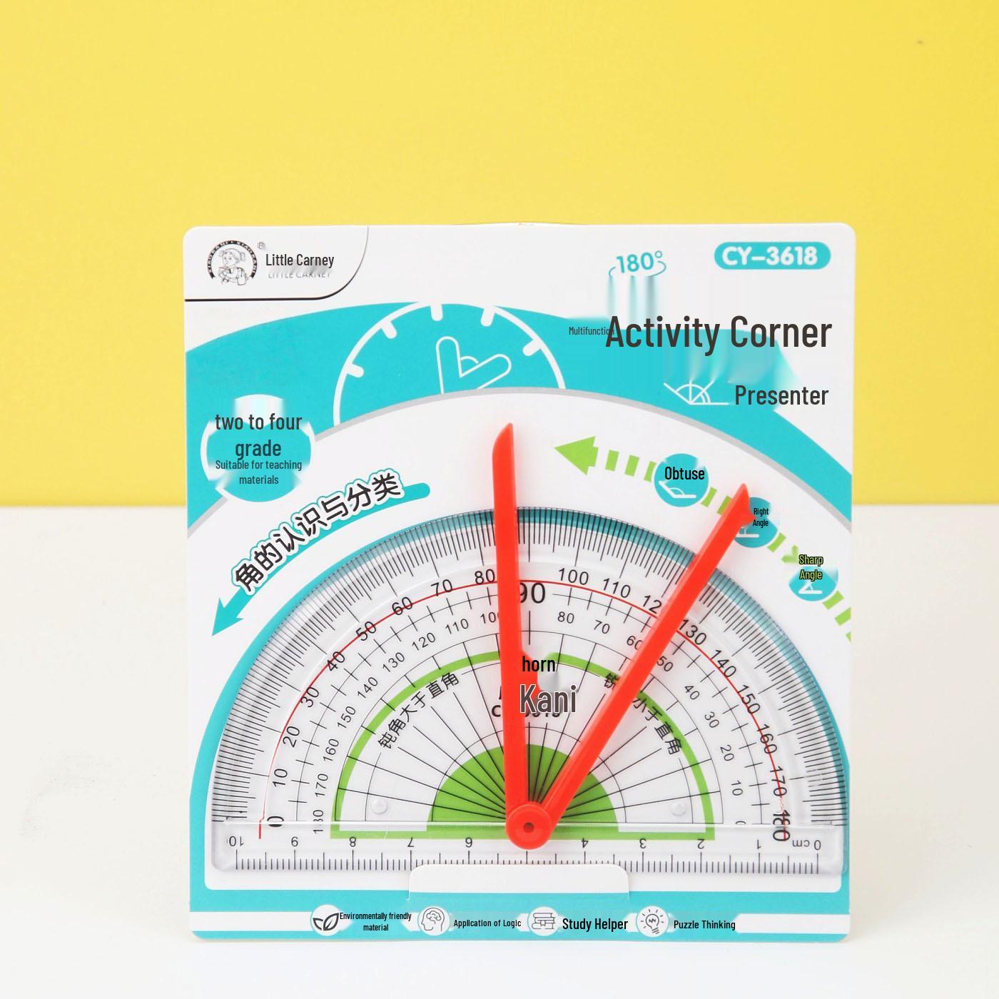 Small Carnie Multifunctional Triangle & Protractor Ruler for School Math