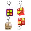 Buddhist Wooden Fish Inspired Retro Keychain Accessory Plastic Alloy Stress Relieving Decoration For Technology Lovers