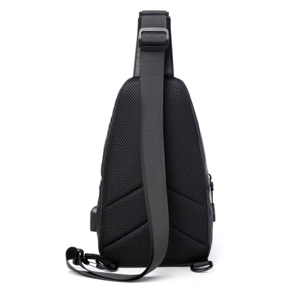 Oxford Cloth Outdoor Crossbody Bag Multi-functional Sports Walking Bag Men's Chest Bag  Daily