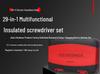 29-in-1 Insulated Electrician's Screwdriver Set – Phillips & Flathead Household Repair Tools