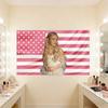 2D Print Freya Tapestry, Zombies 4 Nova Wava Style, Pink Usa Flag Wall Art, Easy To Hang Decor For Home & Office