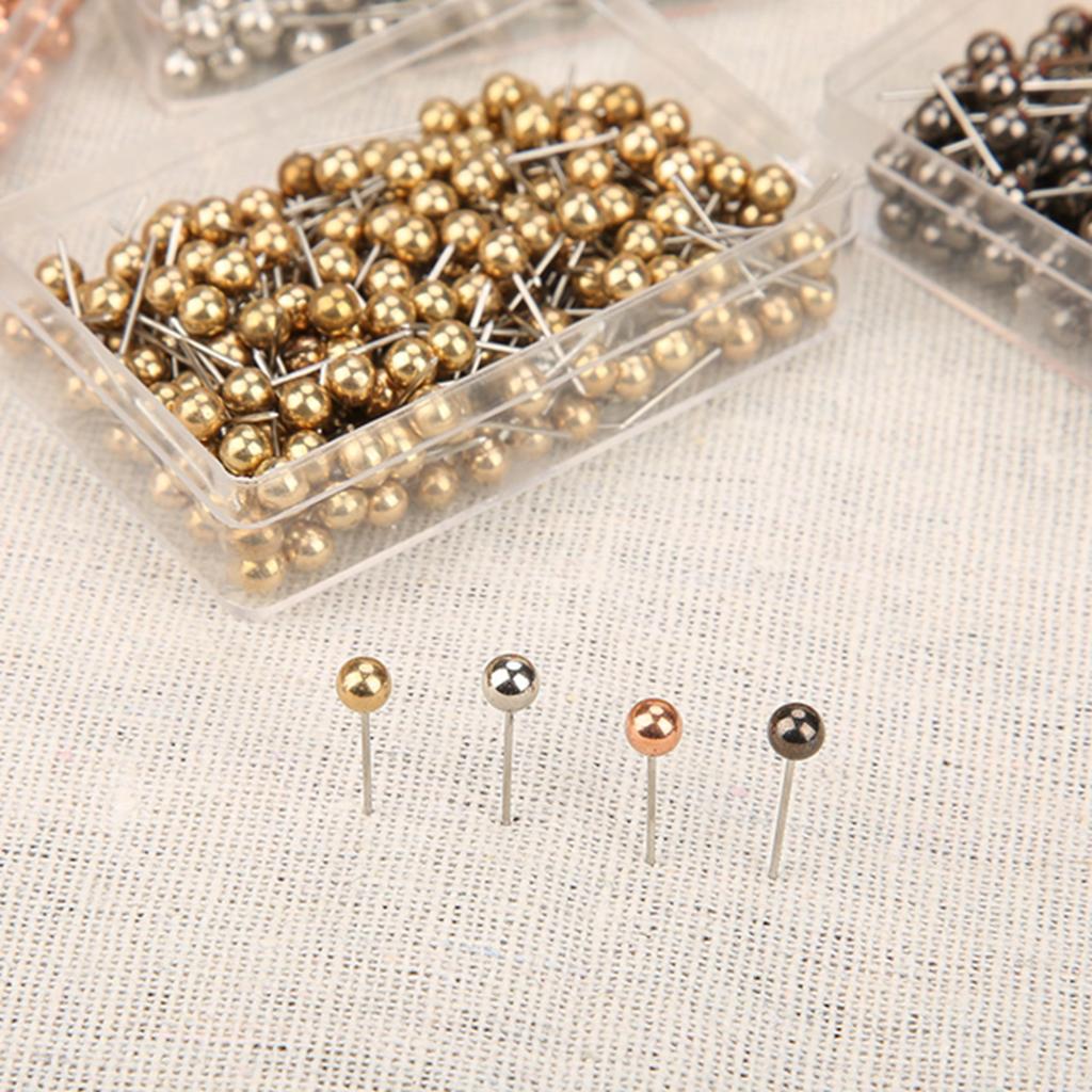 800pcs Multi Color Round Pearl Head Pins Dressmaking Sewing Fixed Marking Tool