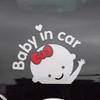 1/2 Pcs Car Stickers Baby In Car Warning White and Red Women