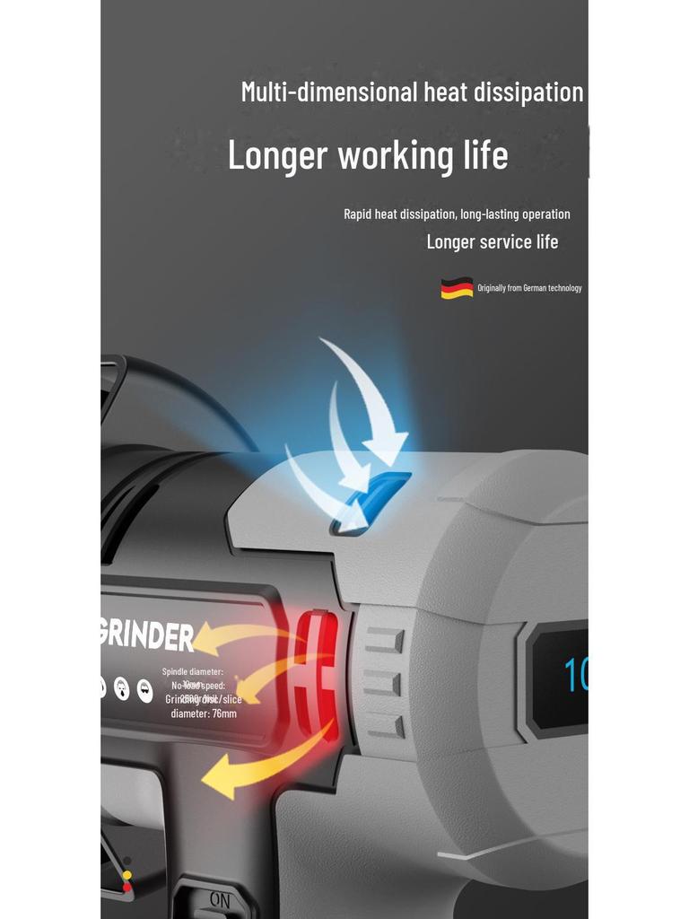 16.8V Mini Angle Grinder: Compact, Rechargeable, Multi-Function Lithium Battery Cutting Tool