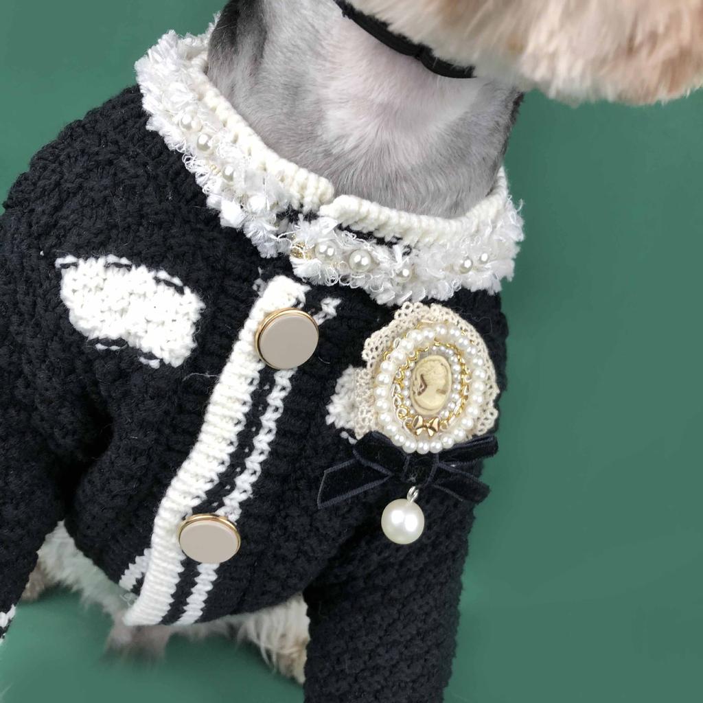 Ubranka dla psów odzież wiosenna mały pachnący sweter sweter Chenille pomorski Teddy Corgi mops kot ubranka dla zwierząt ubranka dla szczeniąt