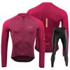 Herren Atmungsaktives Langarm Radtrikot Trägerhosen Set MTB Fahrradkleidung Maillot Ropa Ciclismo