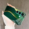 New Bundle-like texture Glass PhoneCase for Samsung Galaxy S26 S25 S24 S23 S22 S21 FE Ultra Plus Built-in glass green Exquisite