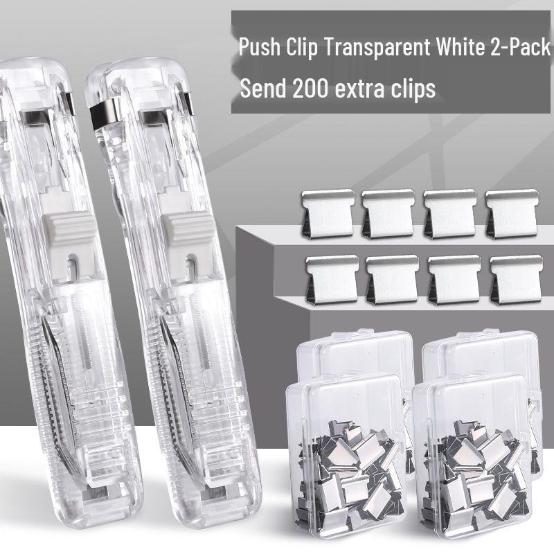 Push Clip Folder: Stationery Test Paper, Student Clip, Office File Binder, Book Fixer.