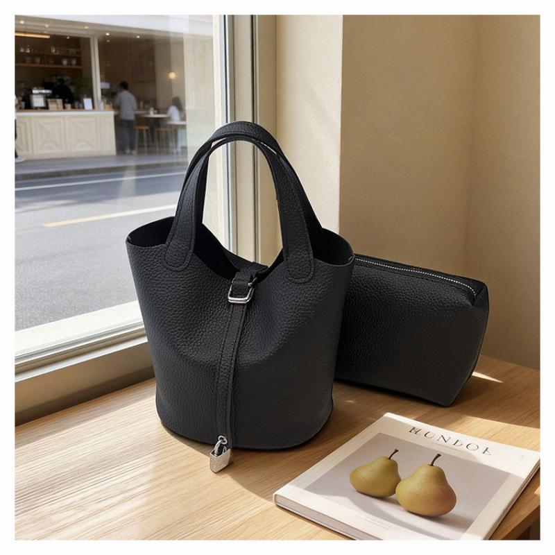 1Pc Popular Bag Women's 2026 New Spring Korean Version Fashion Texture Shoulder Messenger Bag Portable Bucket Bag