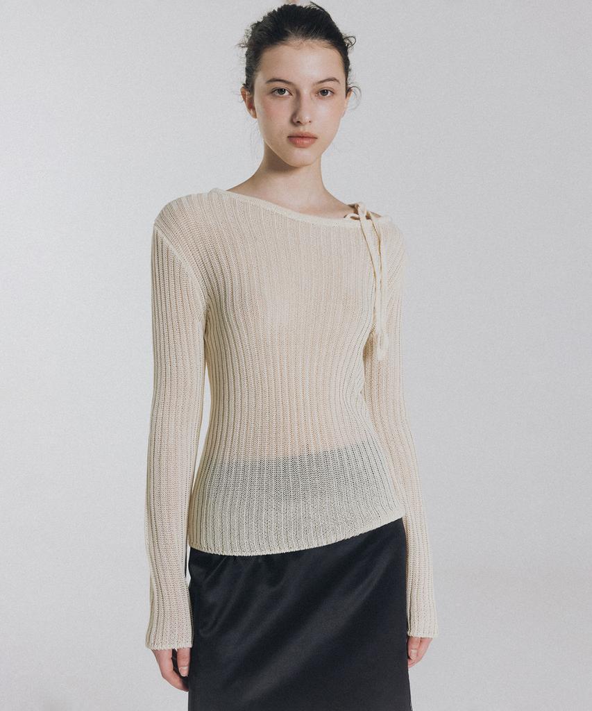 Annie'S Clue One Shoulder Long Sleeve (Ecru)