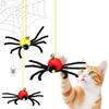 Cat Door Toy Hangable Fake Spider Game Elastic String Stimulating Cat Toys For Puppy Kitten Small Medium Large Breed Pet