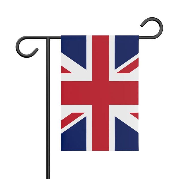 Drapeau de Jardin du Royaume-Uni – 32 x 47.5 cm – Polyester Résistant – Format Horizontal – Extérieur – Pixelforma chiaro
