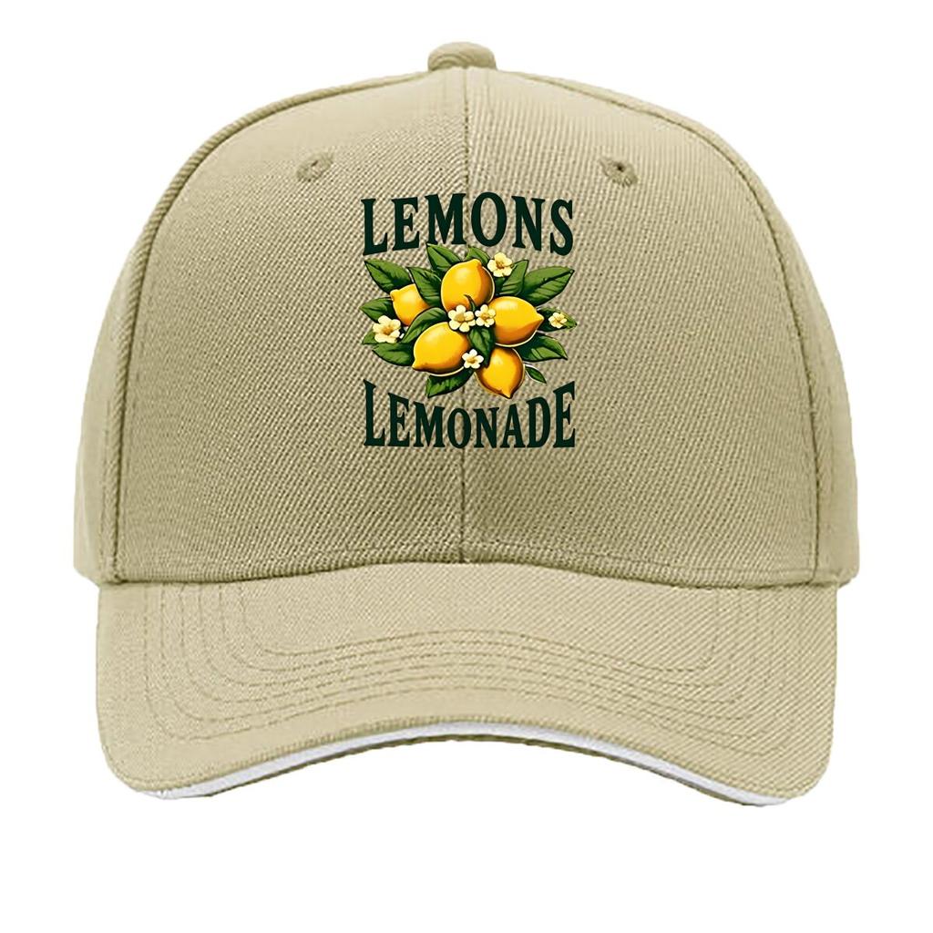 LemonThemed Baseball Cap Lightweight Breathable Hat with Lemon Design Hand Washable Ideal for H Sandwich Baseball Cap