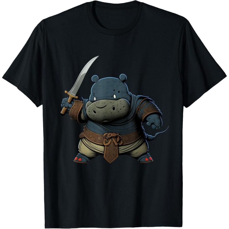 

Cool Hippo Ninja Anime Japanese Art Kawaii Hippopotamus T-Shirt XXXXXL разноцветный