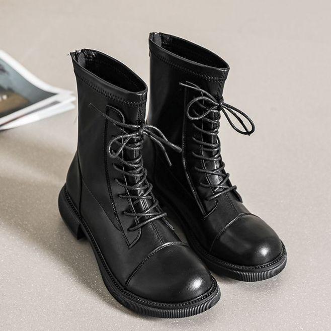 High fashion versatile Martin boots women's autumn and winter 2025 new sweet and comfortable flat short boots British women's boots