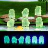 1Pc Mini Frog Garden Decor Luminous Frog Figurines Miniature Home Decor Tiny Resin Frogs Fairy Garden Decor