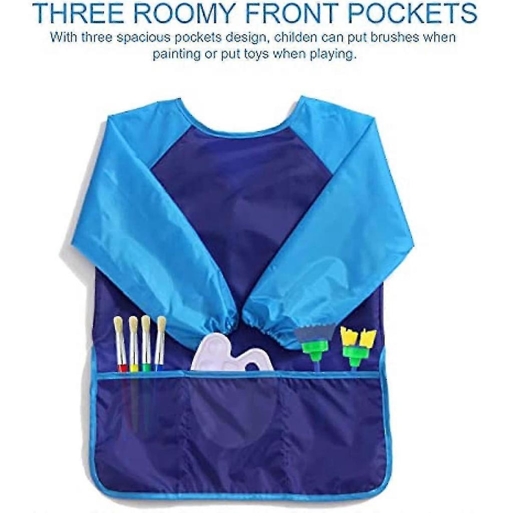Painting Apron Nylon, Waterproof Painting Apron With Sleeves, Children's Craft Apron For Kids 7 To 12 Years