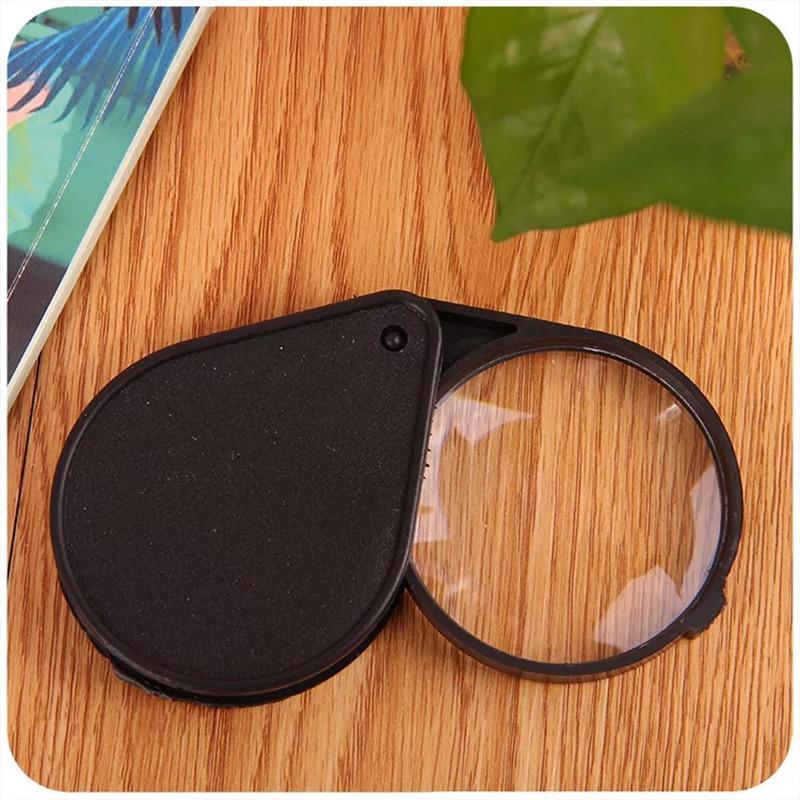 10X Foldable Pocket Magnifier Portable 60Mm Jewelry Reading Magnifying Glass Loupe Pocket Size Lovely Jewllery Magnifier