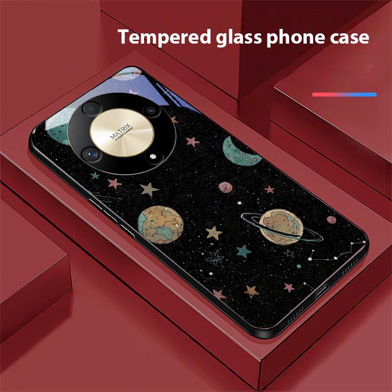 Astronaut Planet For Honor Magic 6 50 70 90 Lite X7b 200 Pro Nova 10 Nova 5T X6 P30 Pura 70 Ultra Tempered Glass Phone Case