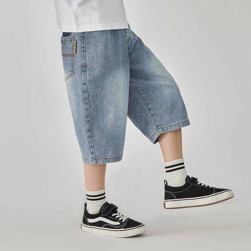 Boy s Soft Lightweight Washed Denim Capri Pants 110