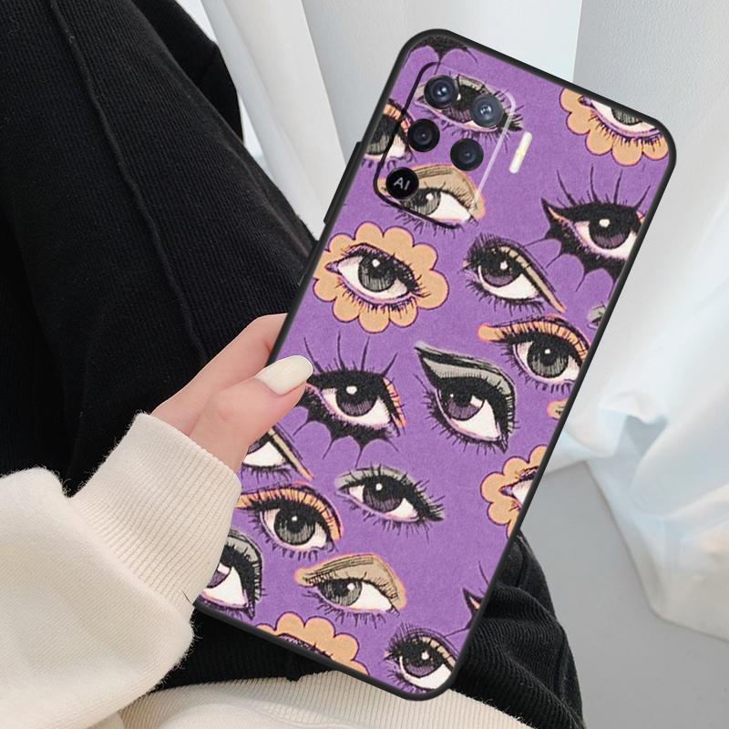 

Eye Illustration Case For Oppo A40 A60 A80 A5 Pro A15 A16 A17 A57 A77 A94 A74 A54 A76 A96 A18 A38 A58 A78 A98 OPPO A5 Pro 5G