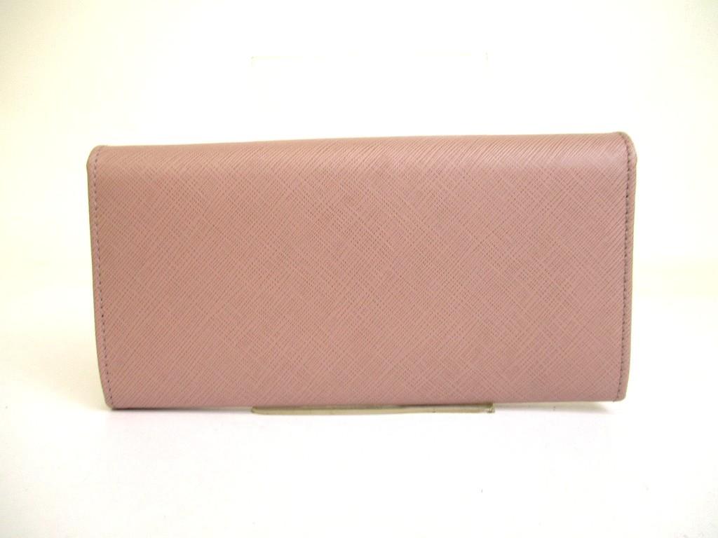 Authentic Salvatore Ferragamo Gancini Pink Beige Leather Flap Long Wallet #a906  Refurbished