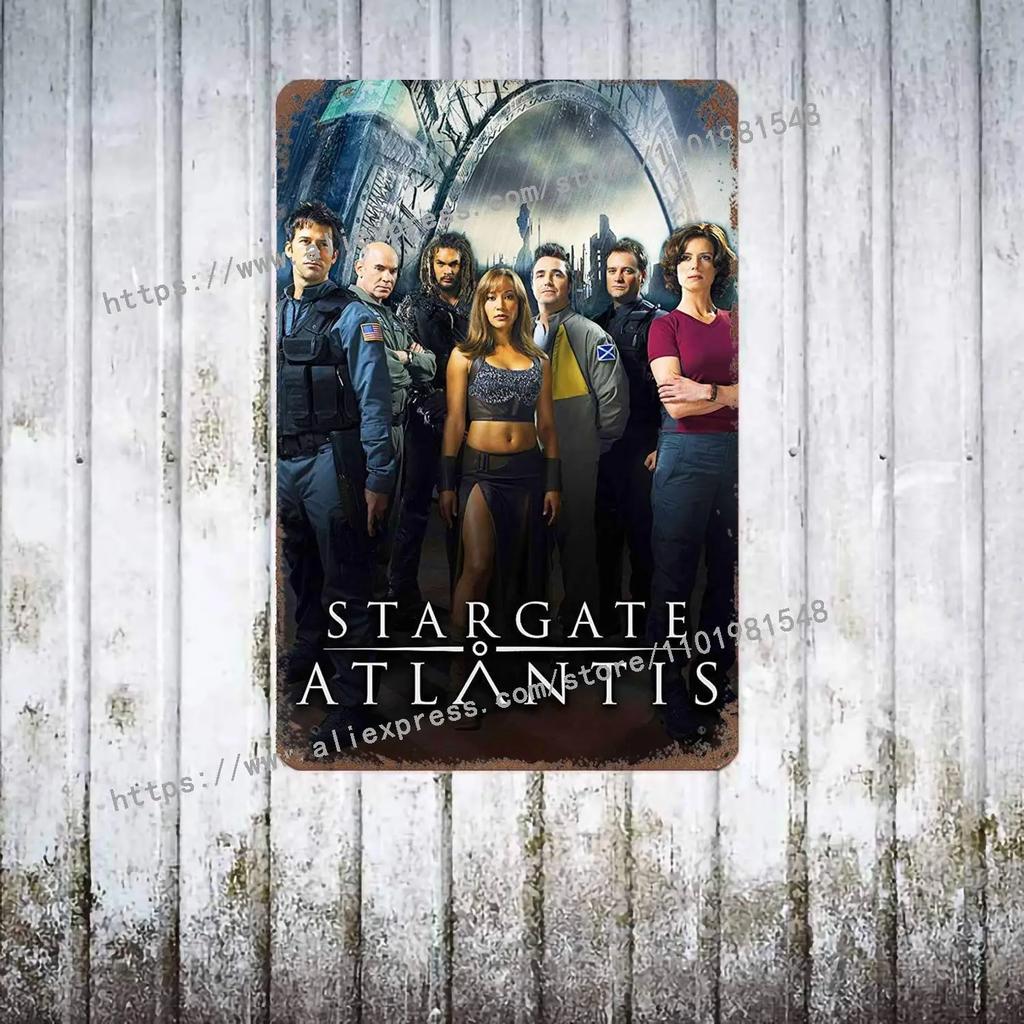 Stargate SG-1 TV Show Metal Decor Poster Vintage Tin Sign Metal Sign Decorative Plaque for Pub Bar Man Cave Club Wall Decoration