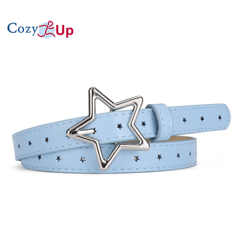 Steaua cu cinci colturi, catarama din aliaj, centura pentru dama