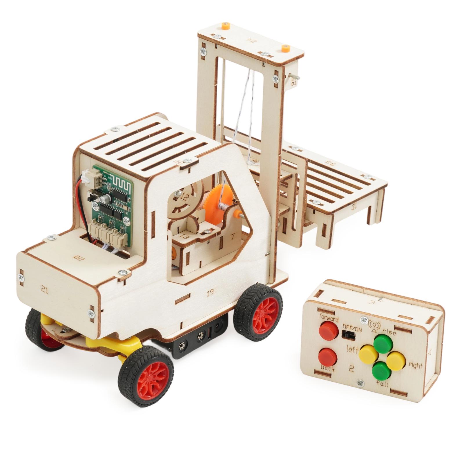 STEM Educational Remote Control Forklift Model Kit for Students