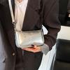 Korean Spring/Summer New Crossbody Bag Fashi Women'S Shoulder Bag Silver Underarm Small Square Bag Pu Handbag