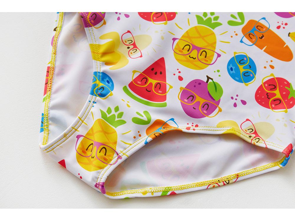 Fruit Print One-Piece Swimsuit for Girls, Ages 3-10