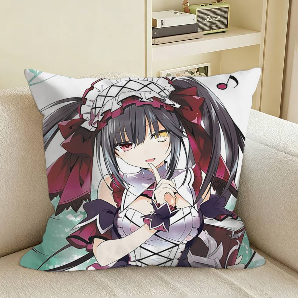 Date A Live Kurumi Tokisaki Square Sofa Pillow Cover Solid Color Living Room Home Decor Cushion Case