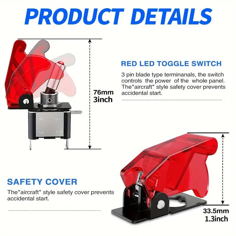 12V Rennwagen Starter Start Stopp Knopf Zündung Licht Kippschalter Panel Automobilzubehör Für Boot Atv Utv