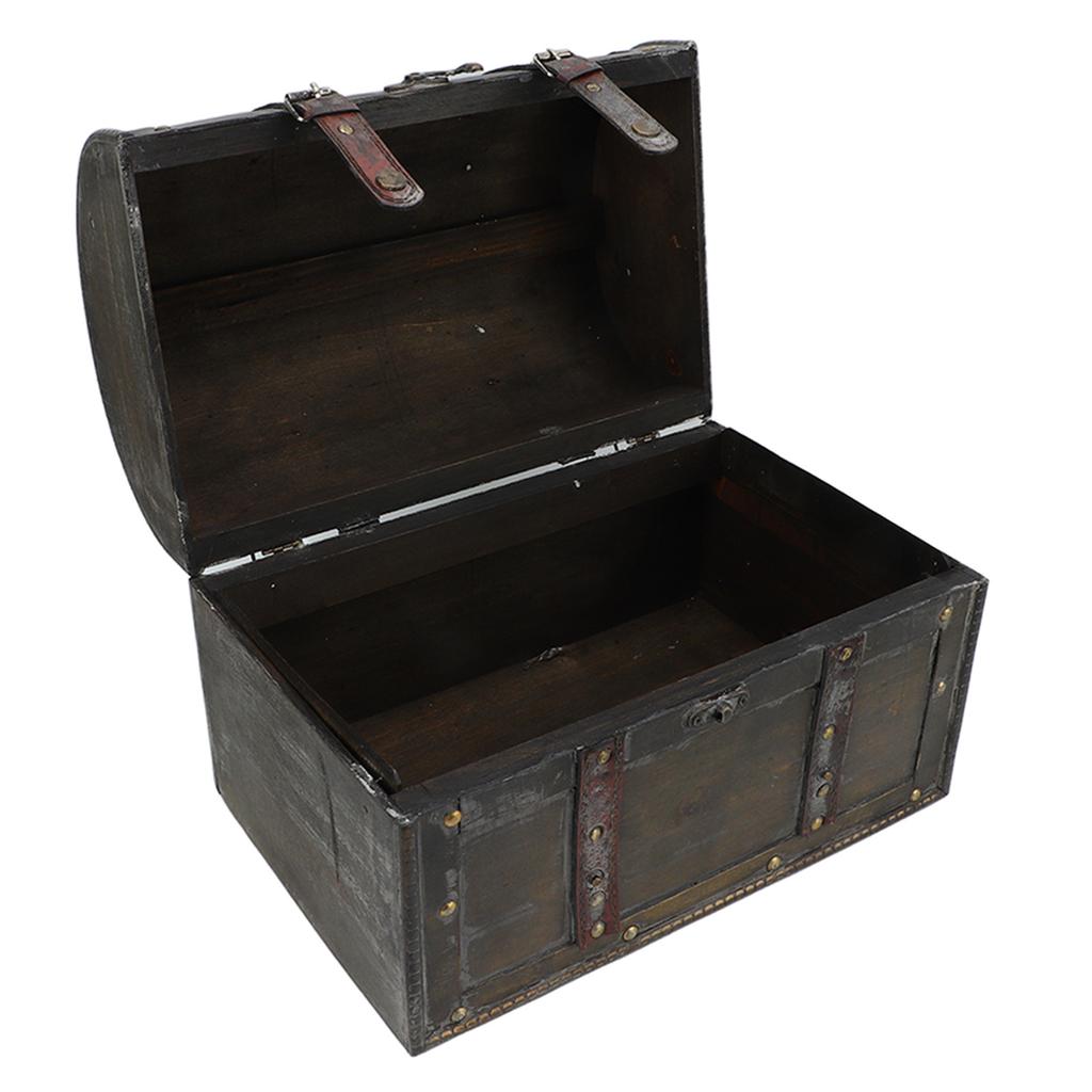 Wooden Jewelry Box European Large Vintage Wooden Jewelry Storage Box Cafe Wine Cabinet Window