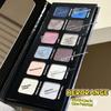 Twelve-colored Wolf Moon Color Eyeshadow, High-gloss Brightening Pearlescent Burst Matte Aegyo Sal Grooming Powder Plate
